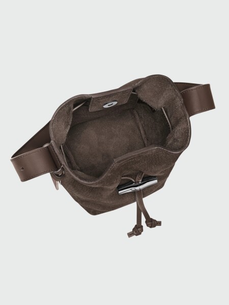 LONGCHAMP - LE ROSEAU VELVETY, CARTERA BUCKET XS Negro Estampado