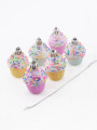 ADORNO CUPCAKE SET 6 PCS PASTEL