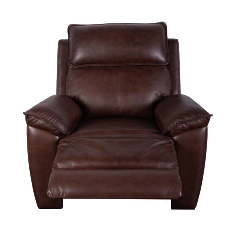 RECLINER ELÉCTRICO 1 CUERPO CUERO-Y-SIMIL-CUERO MARRON JOSHUA