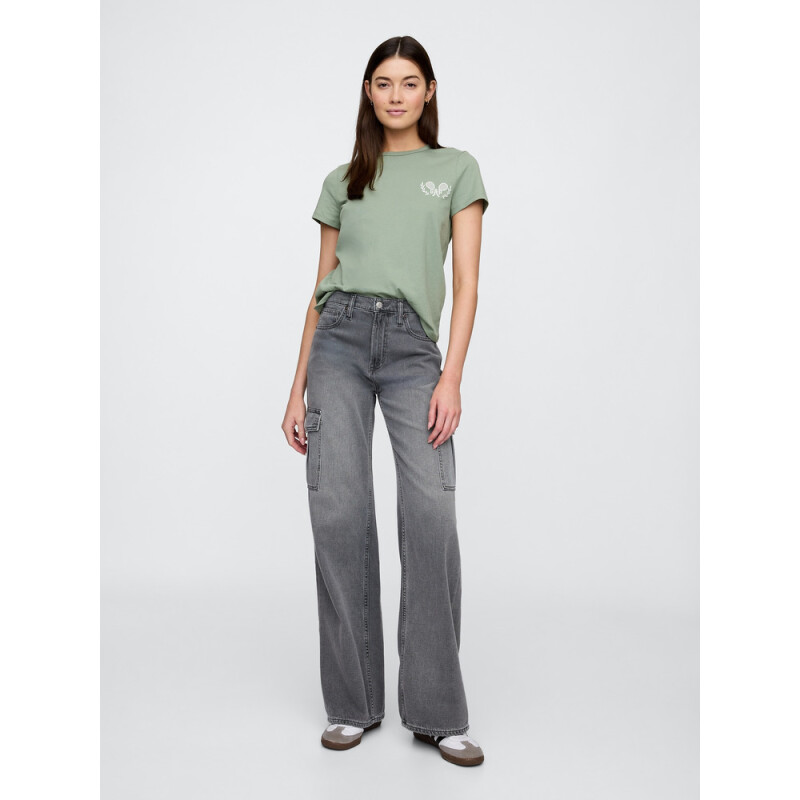 V-FRCH SS FAV CREW NVL GASOLINE GREEN