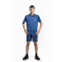 RAPID POLO T-SHIRT MEN BLACK BLUE MELANGE