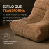 Sillón ComboHome Toggo 1 Cuerpo Lazy Sofa Puff Corderoy Marrón 1
