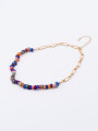 COLLAR PIEDRAS DORADO
