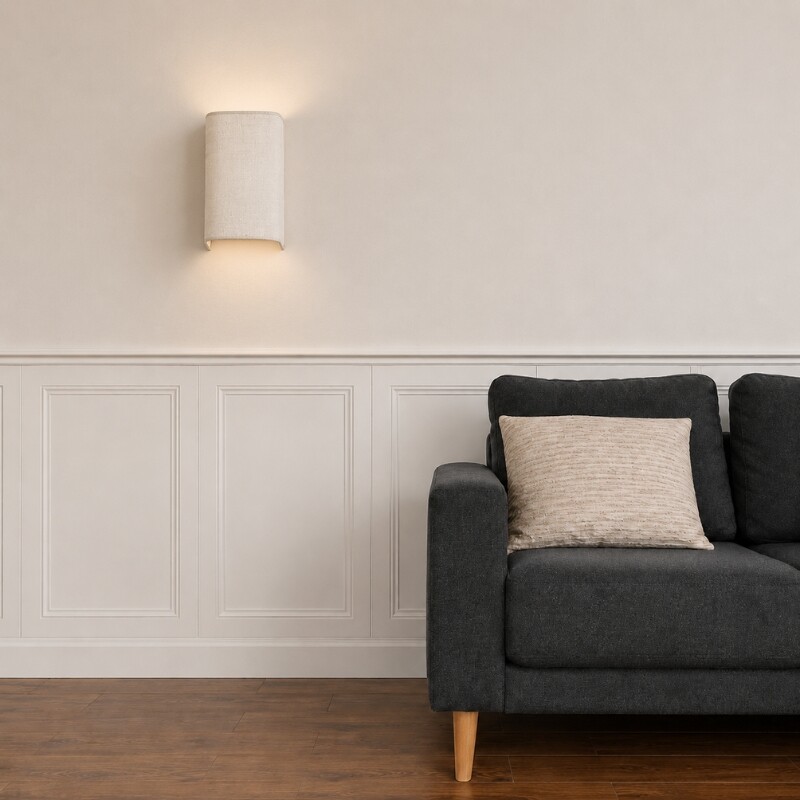 LUMINARIA DE PARED RECTANGULAR SMALL SOTO Lámpara de Pared Rectangular Small Soto Lino