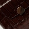 Shopper The Circle en cuero grabado big croco Chocolate Niquel