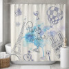 Cortina de Baño en Tela 180x200cm Diseño Paris Cortina de Baño en Tela 180x200cm Diseño Paris