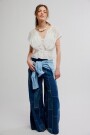 JEAN FLARE PATCHES Azul