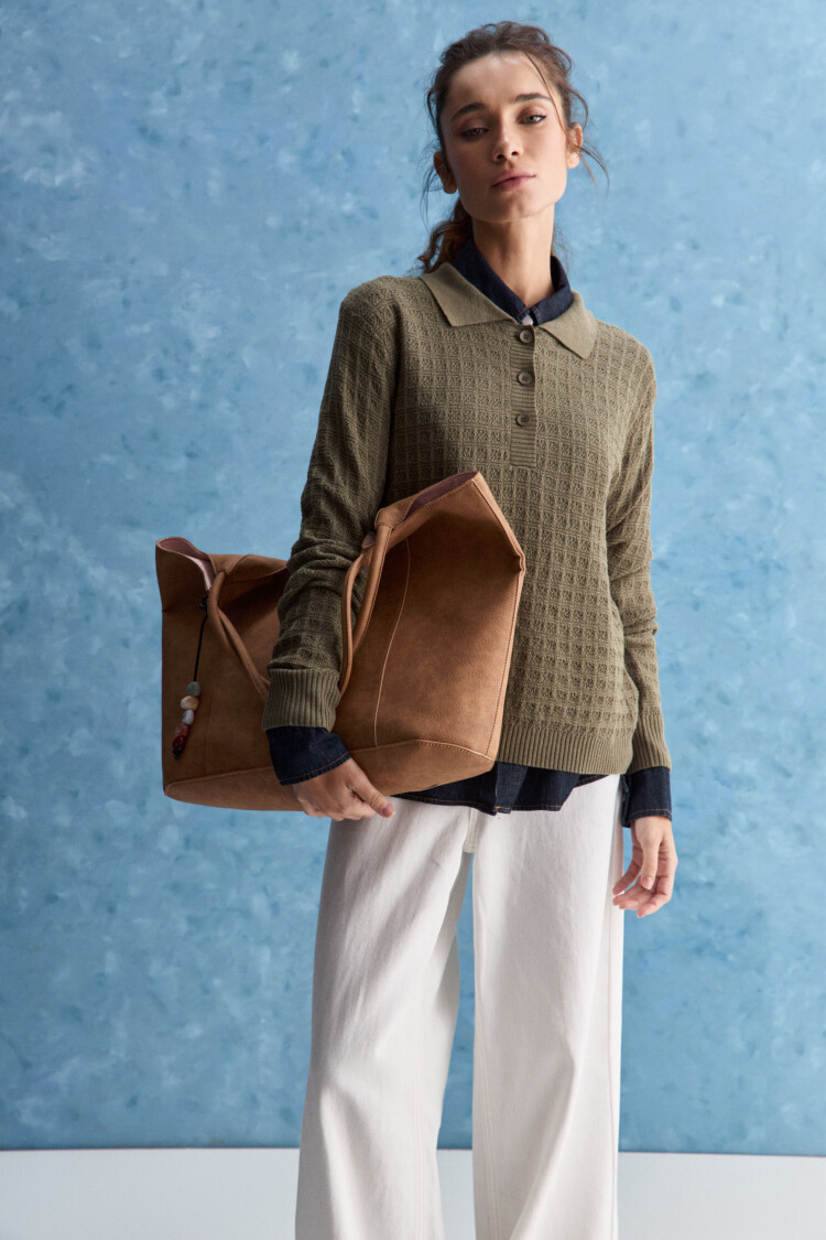SWEATER BIANCA Verde Grisáceo