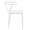 Silla Wishbone de polipropileno Blanco Tiza Silla Wishbone de polipropileno Blanco Tiza
