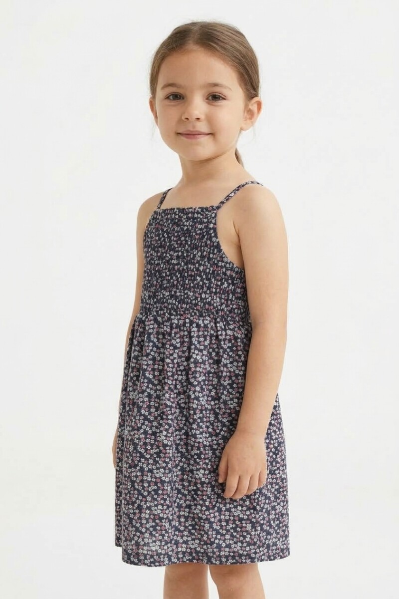 Vestido tirantes estampa floral AZUL MARINO