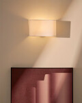 Aplique de pared Lumeni de madera de caucho y lino beige 25 cm Aplique de pared Lumeni de madera de caucho y lino beige 25 cm