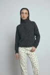 Cardigan abotonado gris oscuro