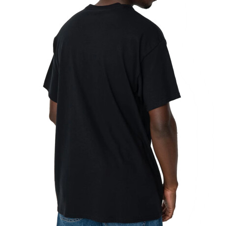 Remera Outlined Thrasher Negro/Celeste