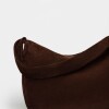 Bolso Nicky en cuero gamuza Chocolate