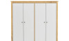 Ropero 4 Puertas 4 Cajones Madera Natural - Mari Blanco