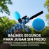 Pistola Hidrogel Ametralladora Lentes Municiones Recargable Color Azul
