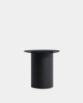 Mesa auxiliar Olir de vidrio templado y acero negro 48 x 46,8 cm