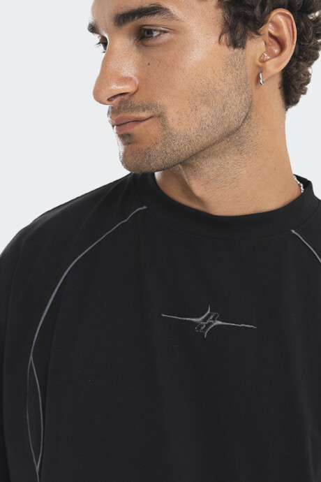 Remera Pulau Glitch Negro