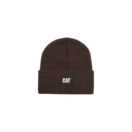 Gorro Caterpillar Label Cuff Beanie - Black Coffee Bean