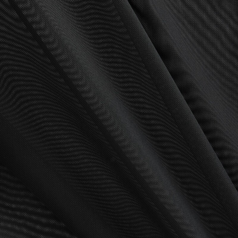 LS MESH CREW BLACK