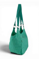 Bolso de Hombro en Tafeta Amasada Turquesa