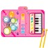 Alfombra Musical Infantil 2 en 1 Piano y Batería 80 x 55 cm Rosa