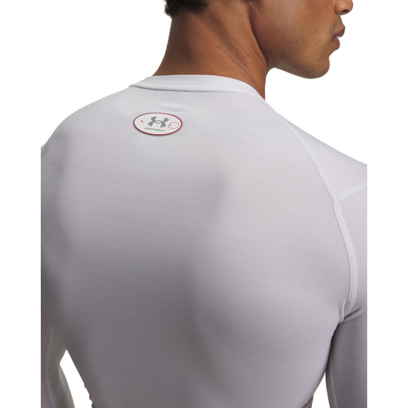 UA HG Elite Comp LS-WHT WHT-100