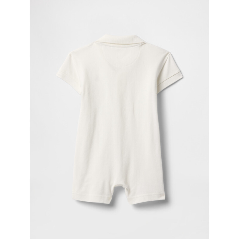 PIQUE POLO SHORTIE NEW OFF WHITE