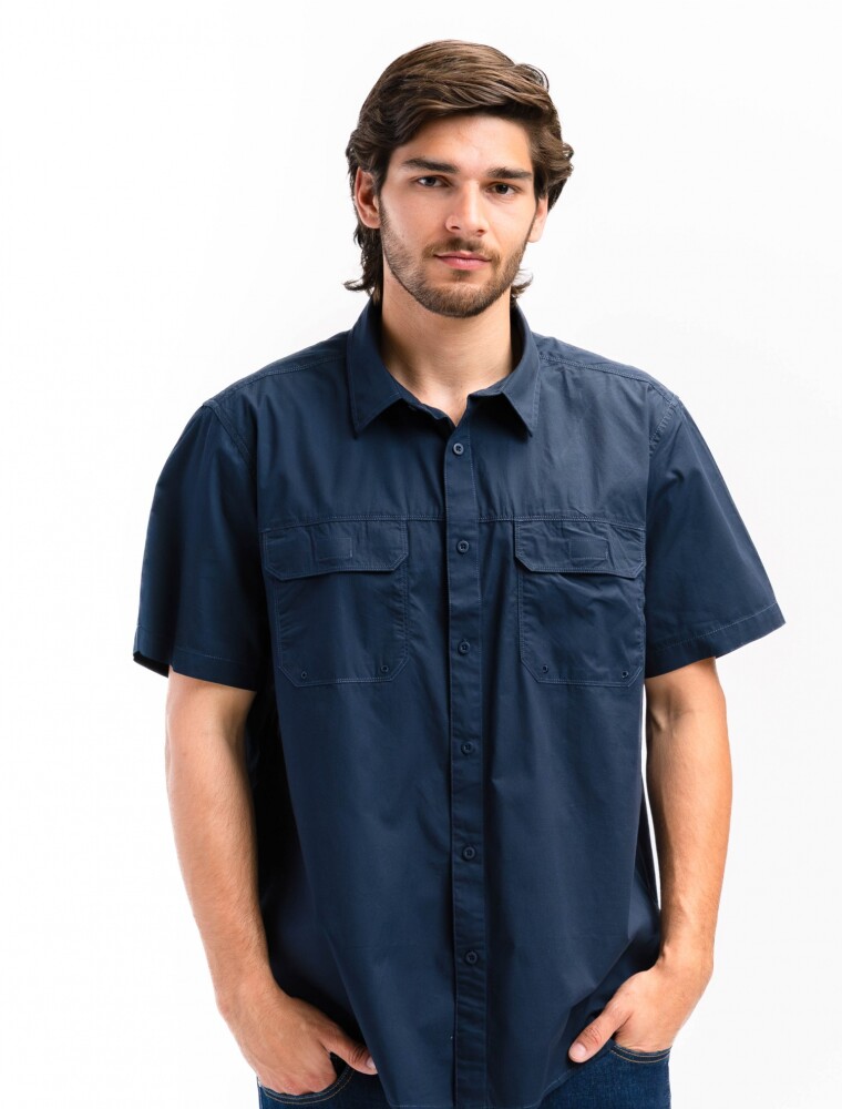 Camisa Fishing Manga Corta Marino