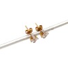 Caravanas Zirconia oro amarillo y oro blanco- Oro bajo - Zirconia - CA8106 conpiedra