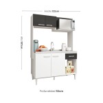 KIT DE COCINA - INTEGRADA BLANCO NEGRO