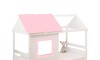 Cama Casita 1 Plaza - Tota B137 Blanco/Rosa