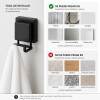 Gancho para Toalla con Ventosa en Acero de Carbono Future - Negro Gancho para Toalla con Ventosa en Acero de Carbono Future - Negro