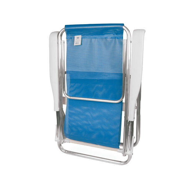 SILLA RECLINABLE 8 POSICIONES ALUMINIO SANNET AZUL AZUL