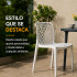Silla Comedor ComboHome Gruvyer Pack X4 Blanco 1