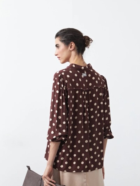 CAMISA D.CASSIN RIZE CHOCOLATE