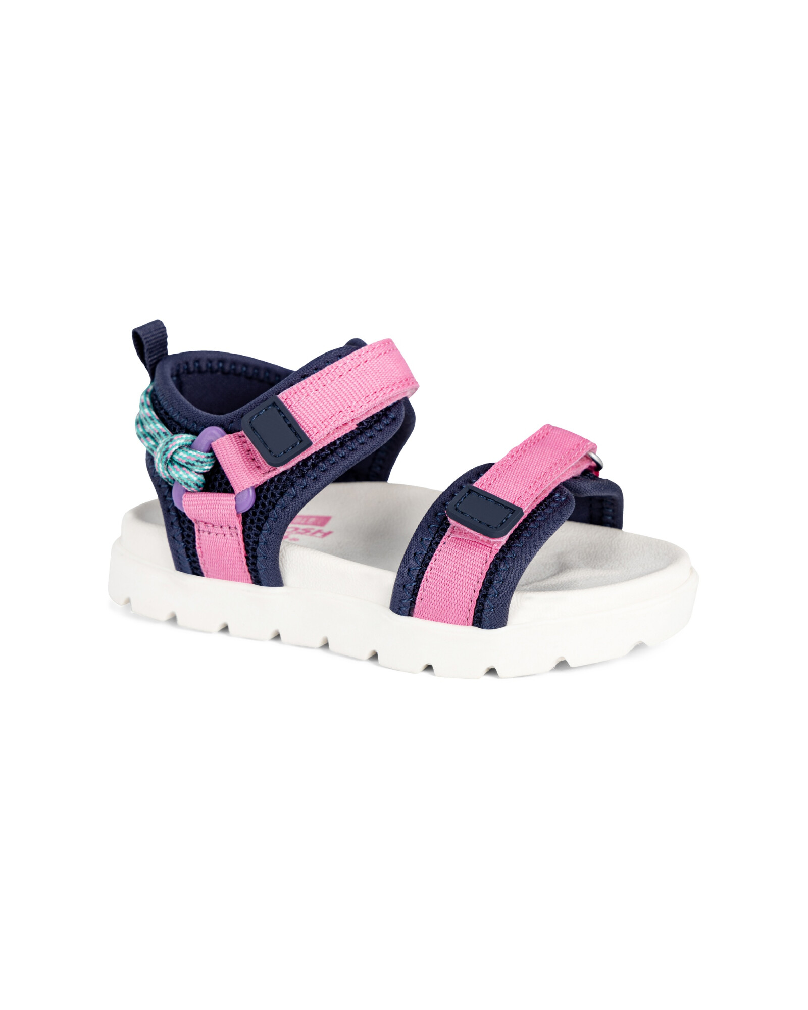 Sandalias con velcro, tonos azul, rosa y verde Sin color