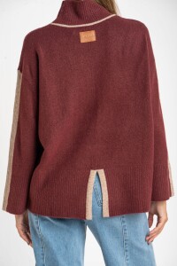 Polera Combinada Bordeaux
