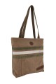 Bolso Tote de Lona Casual Marrón