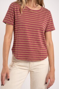 Remera Rayada Magenta