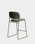 Taburete apilable Meli de chenilla verde y patas de metal verde FSC Mix Credit 65 cm Taburete apilable Meli de chenilla verde y patas de metal verde FSC Mix Credit 65 cm
