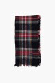 Pashmina a cuadros negro