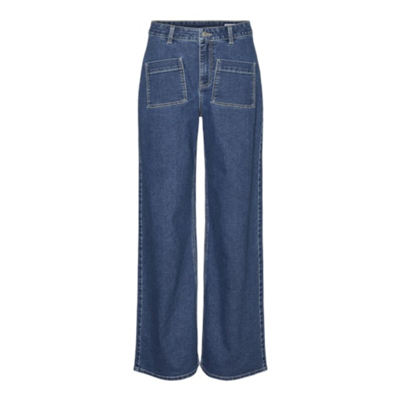 VMKAYLA HR WIDE JEANS VI3472 Medium Blue Denim