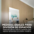 Panel Divisor Separador Ambientes 2,4 x 2,90m + 4 Rieles 3m Marrón 1