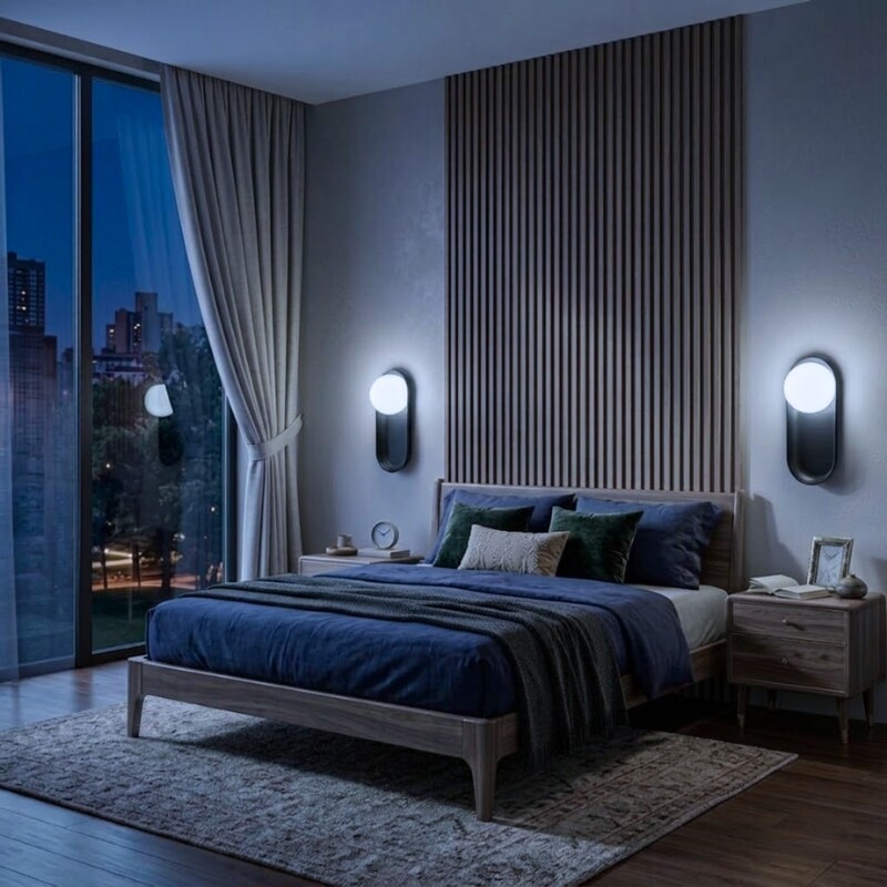 LUMINARIA DE PARED DIMERIZABLE ERICH Luminaria De Pared Dimerizable Erich Negra