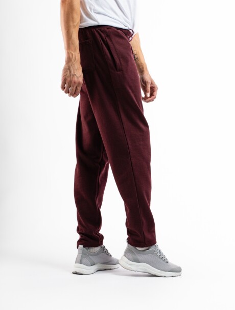 Pantalón de Felpa Slim Bordo