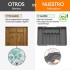 Organizador de Cubiertos Extensible Cajon Utensilios Cubertero IMBACK Gris Organizador de Cubiertos Extensible Cajon Utensilios Cubertero IMBACK Gris