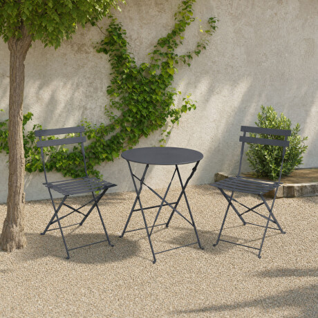 SET DE TERRAZA ACERO GRIS LAOS