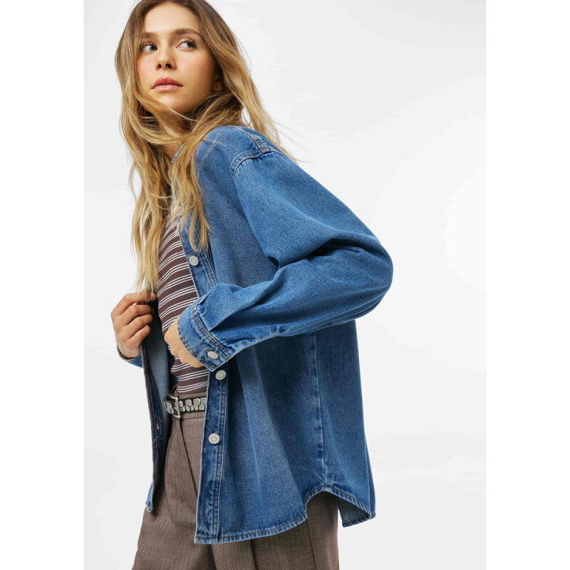 CAMISA FEM AZUL MÉDIO
