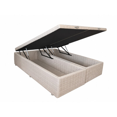 Box Baúl 160x200 Queen - Tapizado en Microfibra Beige (oportunidad) Box Baúl 160x200 Queen - Tapizado en Microfibra Beige (oportunidad)